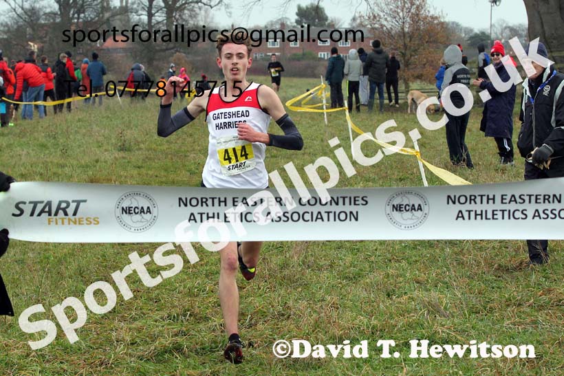 Mens under-17s, 2021 North Eastern Cross Country Championships, Sedgefield. Photo: David T. Hewitson/Sports for All Pics